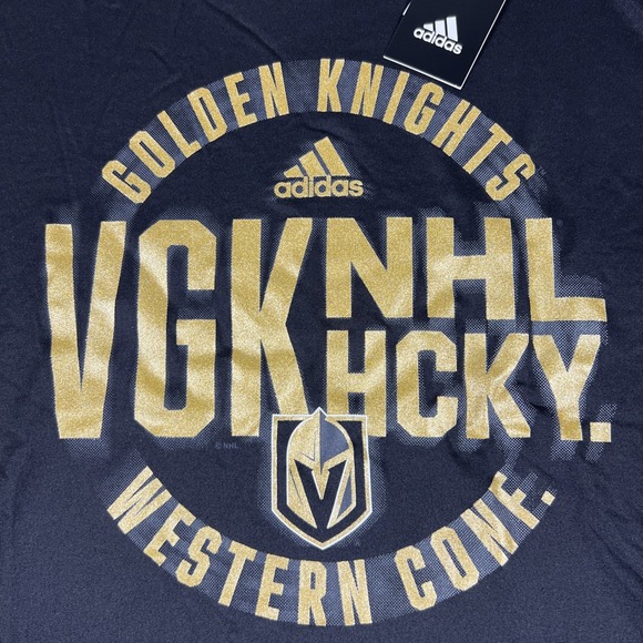 Vegas Golden Knights NHL Adidas Creator Tee Black Long Sleeve Men's M NWT - Picture 2 of 9